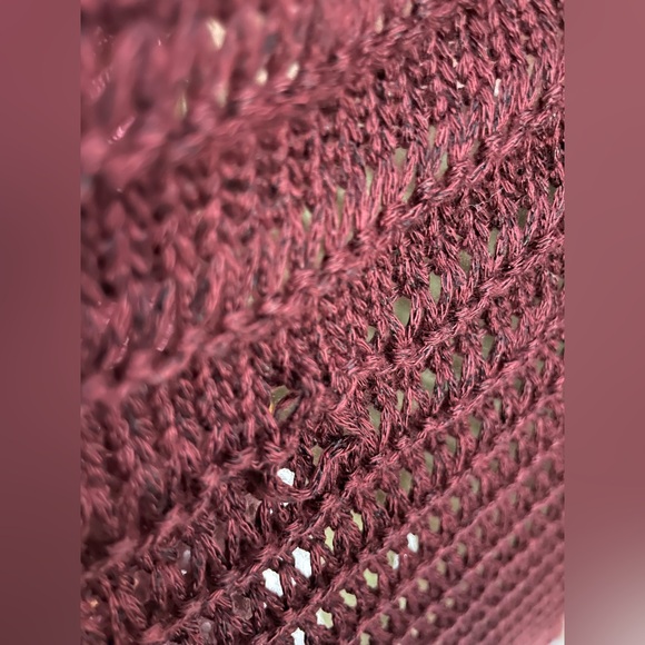 Sz 2XL women’s Calvin Klein Jeans knit sweater pullover burgundy crewneck - Picture 14 of 16